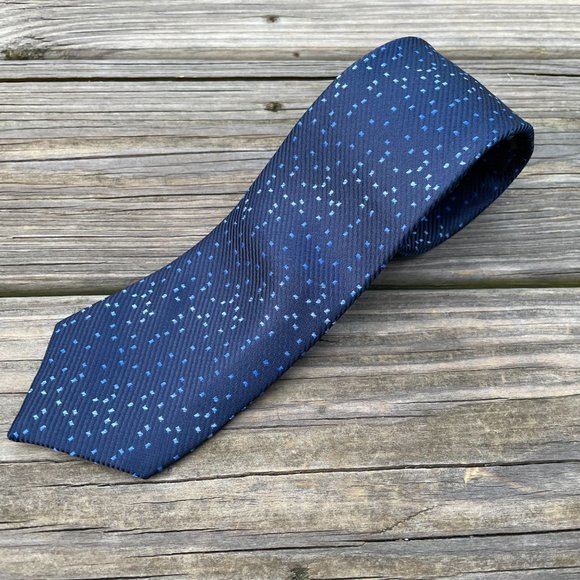 Addiction Men Blue Necktie Classic Length Tie Fash - Picture 7 of 7